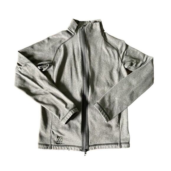66° North Iceland Vik Heather Jacket Full Zip Fleece Lined Green Small Women NEW - Picture 2 of 12